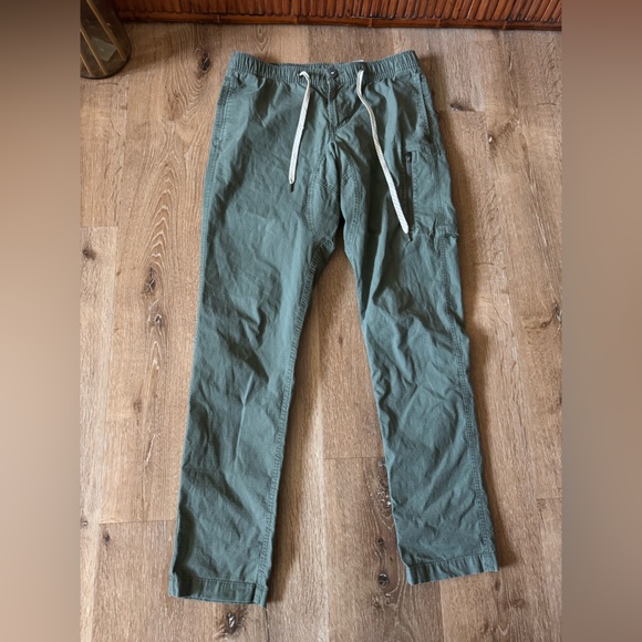 Vuori Ripstop Climber Green Organic Cotton Stretch Hike V412 Pants Size M